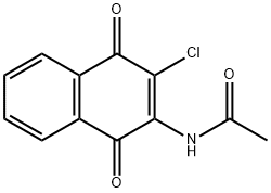 2-(アセチルアミノ)-3-クロロ-1,4-ナフトキノン 化学構造式
