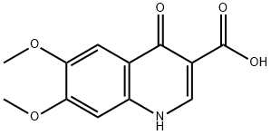 6,7-DIMETHOXY-4-OXO-1,4-DIHYDRO-QUINOLINE-3-CARBOXYLIC ACID 化学構造式