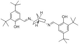 (1S,2S,4S,5S)-2,5-ビス(3,5-ジ-tert-ブチル-2-ヒドロキシベンジリデンアミノ)]ビシクロ[2.2.1]ヘプタン 化学構造式