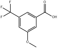 3-メトキシ-5-(トリフルオロメチル)安息香酸 化学構造式