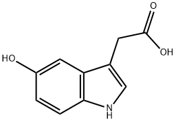 5-ヒドロキシインドール-3-酢酸 化学構造式