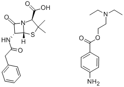 ベンジルペニシリン·プロカイン 化学構造式