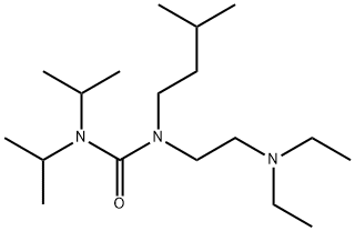 N-[2-(ジエチルアミノ)エチル]-N-(3-メチルブチル)-N',N'-ビス(イソプロピル)尿素 化学構造式