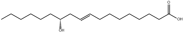 (12R,9E)-12-ヒドロキシ-9-オクタデセン酸 化学構造式
