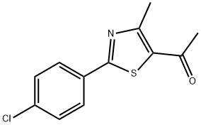 1-[2-(4-クロロフェニル)-4-メチル-1,3-チアゾール-5-イル]-1-エタノン 化学構造式