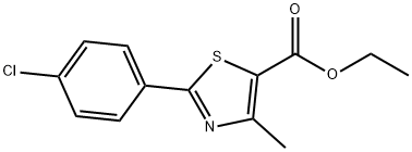 2-(4-クロロフェニル)-4-メチル-1,3-チアゾール-5-カルボン酸エチル 化学構造式