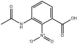 3-アセトアミド-2-ニトロ安息香酸 化学構造式