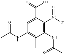 3,5-BIS(ACETYLAMINO)-4-METHYL-2-NITRO-BENZOIC ACID Structure