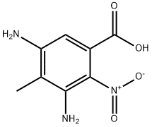 2-NITRO-3,5-DIAMINO-4-METHYL-BENZOIC ACID 化学構造式