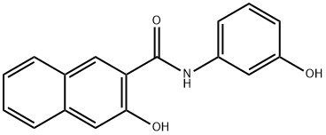 3-hydroxy-N-(3-hydroxyphenyl)naphthalene-2-carboxamide Struktur