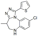 9-Chloro-5,6-dihydro-4-methyl-1-(2-thienyl)-4H-[1,2,4]triazolo[4,3-a][1,5]benzodiazepine,54028-85-2,结构式