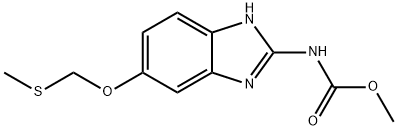 Carbamic acid, (5-((methylthio)methoxy)-1H-benzimidazol-2-yl)-, methyl  ester Struktur