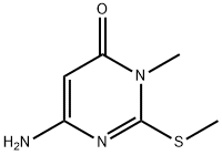 6-アミノ-2-メチルチオ-3-メチルウラシル 化学構造式