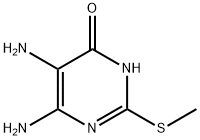 5,6-Diamino-2-(methylthio)pyrimidin-4(3H)-one, 5,6-Diamino-2-(methylsulphanyl)pyrimidin-4-ol Struktur