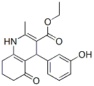 ethyl 4-(3-hydroxyphenyl)-2-methyl-5-oxo-4,6,7,8-tetrahydro-1H-quinoline-3-carboxylate Struktur