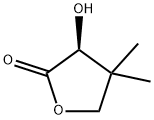 (3S)-3β-ヒドロキシ-4,4-ジメチルテトラヒドロフラン-2-オン 化学構造式