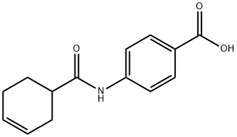 4-[(cyclohex-3-en-1-ylcarbonyl)amino]benzoic acid Struktur