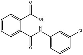 2-(3-氯苯基氨基甲酰基)安息香酸, 5406-21-3, 结构式