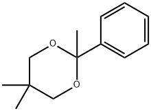2-フェニル-2,5,5-トリメチル-1,3-ジオキサン 化学構造式
