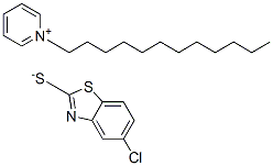 5-Chloro-2-mercaptobenzothiazole, lauryl pyridinium salt Struktur