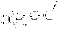 2-[2-[4-[(2-cyanoethyl)ethylamino]phenyl]vinyl]-1,3,3-trimethyl-3H-indolium chloride Structure