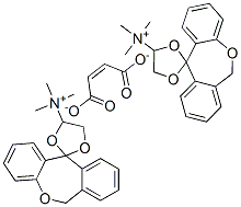 dimethyl[spiro[dibenz[b,e]oxepin-11(6H),2'-[1,3]dioxolane]-4'-methyl]ammonium maleate 化学構造式