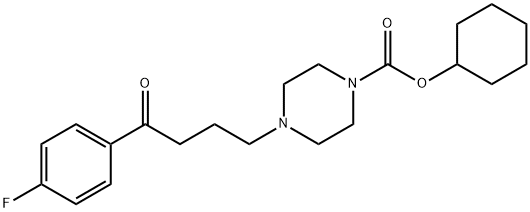 4-[3-(p-フルオロベンゾイル)プロピル]-1-ピペラジンカルボン酸シクロヘキシル 化学構造式