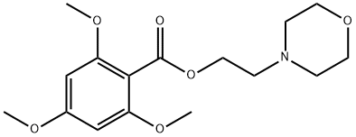 2,4,6-トリメトキシ安息香酸2-(4-モルホリニル)エチル 化学構造式