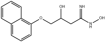 3-ヒドロキシ-4-(1-ナフチルオキシ)ブチルアミドオキシム 化学構造式