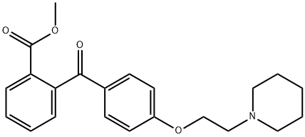 2-[4-[2-(1-ピペリジニル)エトキシ]ベンゾイル]安息香酸メチル 化学構造式
