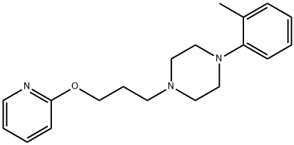1-[3-(2-ピリジルオキシ)プロピル]-4-o-トリルピペラジン 化学構造式