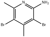 2-Amino-3,5-dibromo-4,6-dimethylpyridine Structure