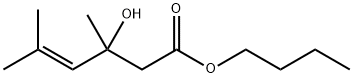 butyl 3-hydroxy-3,5-dimethylhex-4-enoate Struktur