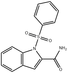 1-(PHENYLSULFONYL)-1H-INDOLE-2-CARBOXAMIDE 化学構造式