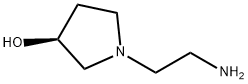 (3S)-1-(2-アミノエチル)-3-ピロリジノール 化学構造式