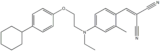 [[4-[[2-(4-cyclohexylphenoxy)ethyl]ethylamino]-2-methylphenyl]methylene]malononitrile Structure