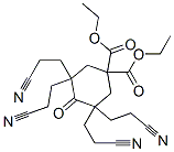 diethyl 3,3,5,5-tetrakis(2-cyanoethyl)-4-oxo-cyclohexane-1,1-dicarboxy late Structure