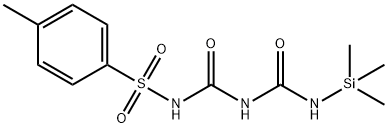 1-(4-methylphenyl)sulfonyl-3-(trimethylsilylcarbamoyl)urea Struktur