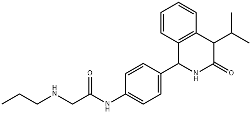 4'-(4-Isopropyl-3-oxo-1,2,3,4-tetrahydroisoquinolin-1-yl)-2-(propylamino)acetanilide Struktur