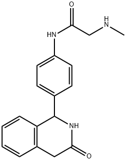 2-(Methylamino)-4'-(3-oxo-1,2,3,4-tetrahydroisoquinolin-1-yl)acetanilide Struktur
