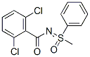N-(2,6-Dichlorobenzoyl)-S-methyl-S-phenylsulfoximide Struktur