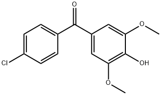 (4-chlorophenyl) (4-hydroxy-3,5-dimethoxyphenyl) ketone Struktur