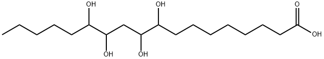 Octadecanoic acid, 9,10,12,13-tetrahydroxy- Structure