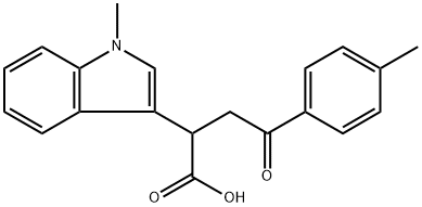 2-(1-methyl-1H-indol-3-yl)-4-(4-methylphenyl)-4-oxobutanoic acid Struktur