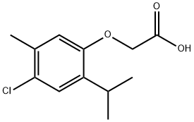 (4-CHLORO-2-ISOPROPYL-5-METHYL-PHENOXY)-ACETIC ACID 化学構造式