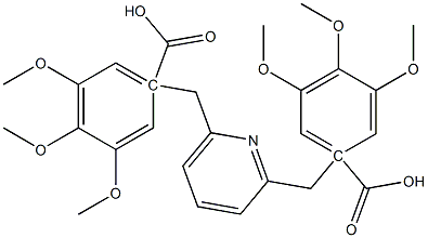 ビス(3,4,5-トリメトキシ安息香酸)2,6-ピリジンジイルビスメチレン 化学構造式