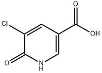 5-クロロ-6-ヒドロキシニコチン酸 化学構造式