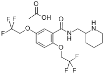 N-(Piperidin-2-ylmethyl)-2,5-bis(2,2,2-trifluorethoxy)benzamidmonoacetat