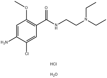 Metoclopramide hydrochloride Structure