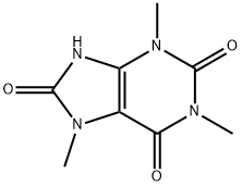 1,3,7-三甲基尿酸,5415-44-1,结构式